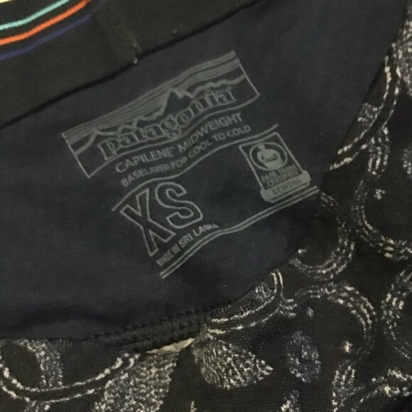 Patagonia Tribal Lace Pattern Capilene Baselayer Leggings - Picture 7 of 14